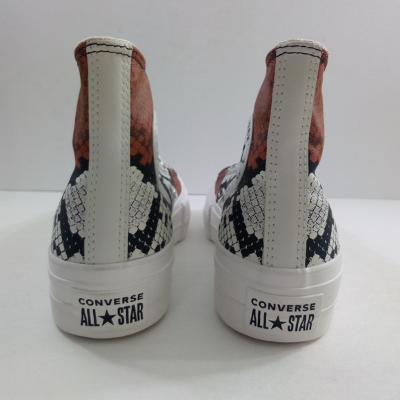 NEW Converse CTAS Lift Hi Women 7.5 Snake Print Platform Leather Shoes 573082C - Picture 4 of 8
